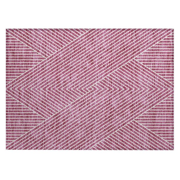 Addison Rugs Chantille Machine Washable Indoor/Outdoor Abstract ACN937 Blush 1 ft. 8 in. x 2 ft. 6 in. Area Rug