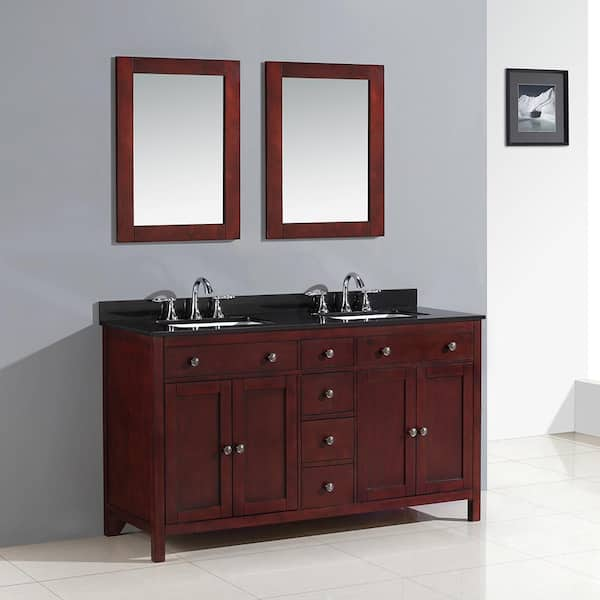 Cherry Wood Bathroom Mirror Rispa