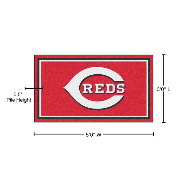 Fanmats Cincinnati Reds 3ft. x 5ft. Plush Area Rug