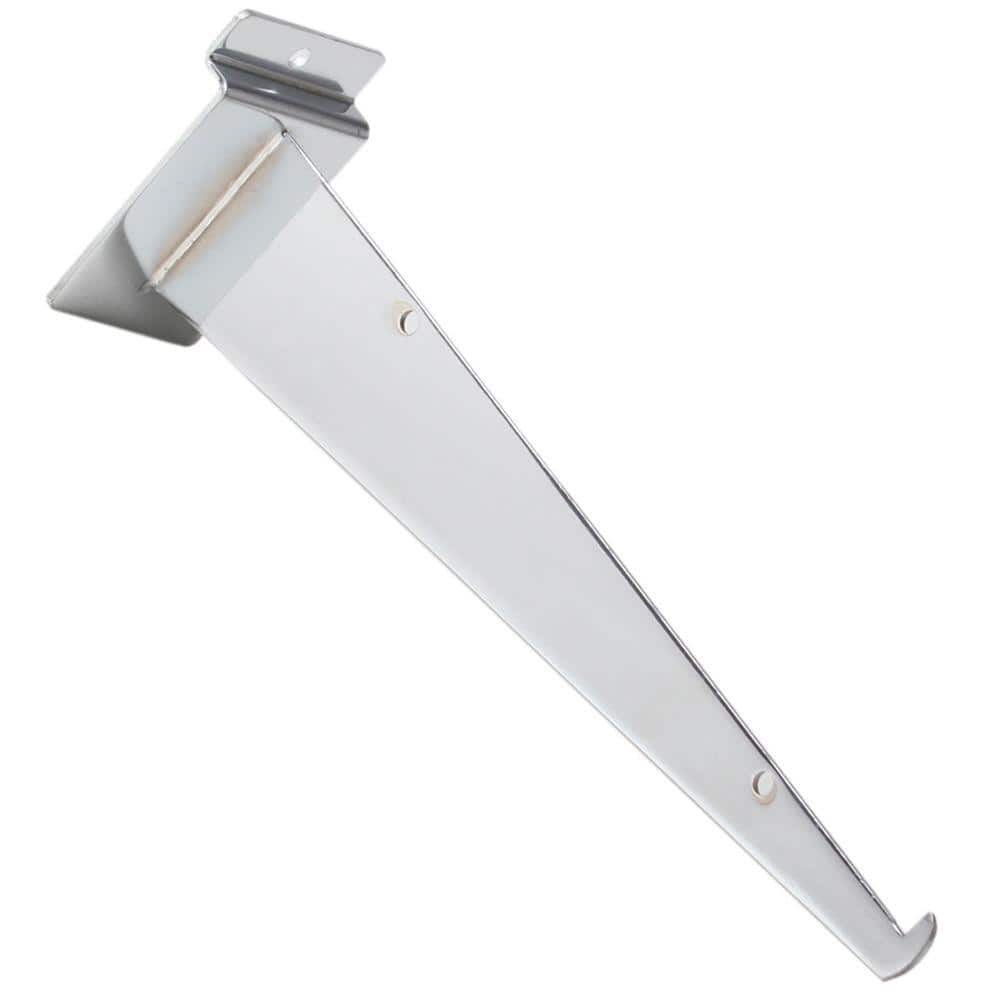 12 in. Chrome Shelf Brackets 99467 The Home Depot