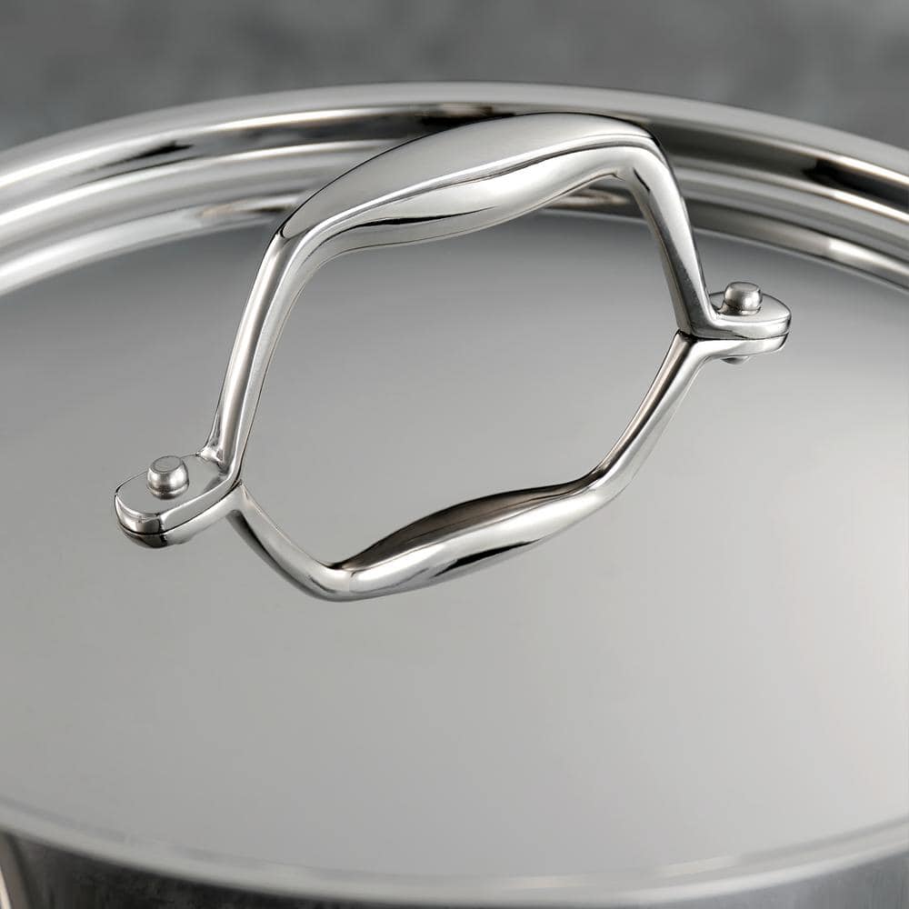 Tri-Ply Stainless Steel 12-Piece Cookware Set with Lids