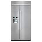 25 cu. ft. Built-In Side by Side Refrigerator in Stainless Steel