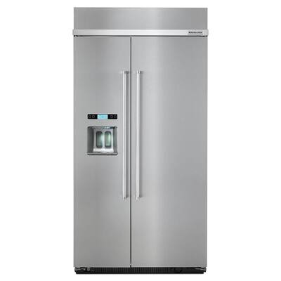 25 cu. ft. Built-In Side by Side Refrigerator in Stainless Steel