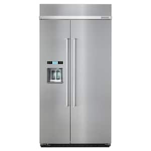 25.2 cu. ft. Built-In Side by Side Refrigerator in Stainless Steel