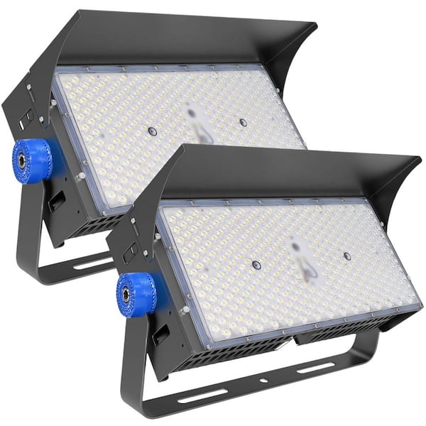 39000 Lumens 1500-Watt Equivalent 120° Bronze 110 to 277-Volt Integrated LED Floodlight 5000K Stadium Lights (2-Pack)