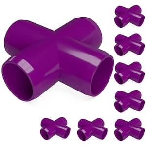 3/4 in. Furniture Grade PVC Cross in Purple (8-Pack)