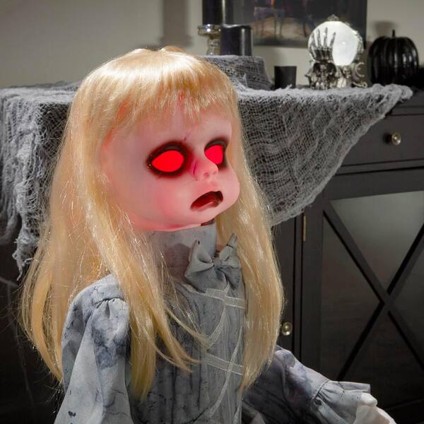 Home Accents outlet 3 ft Animated LED Haunted Doll Halloween Animatronic