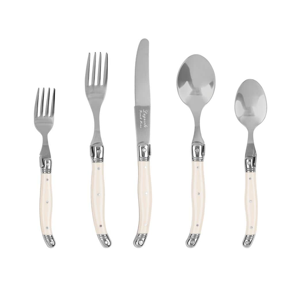 French Home French Home Laguiole Connoisseur 20-Piece 18/10 Stainless-Steel Flatware Set With Handles (Set of 20)