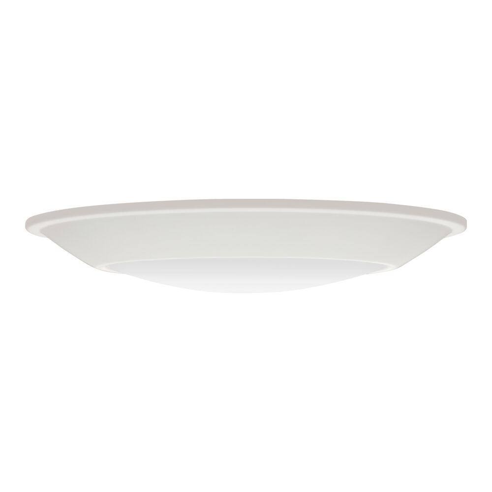White Aluminum Round LED Flush Mount Light