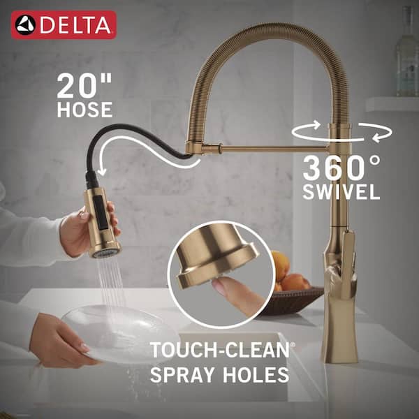 Delta Ermelo Pro Gold Single Handle Pull Down Sprayer Kitchen