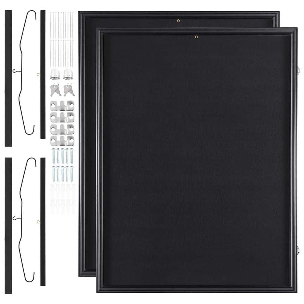 2PCs Jersey Display Frame Case, Black Jersey Picture Frame w/ UV Protection PC Glass and Hangers, 23.3 x 31.2 x 1.5 in. price history on PriceWatchPro
