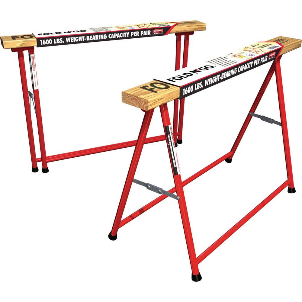 Grabber Fold N' Go Pro Sawhorse Height 32 in. FNG The Home Depot