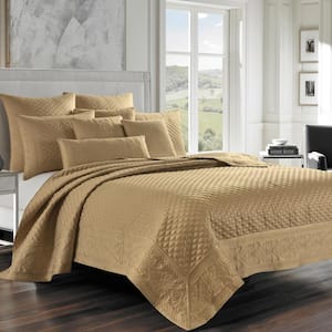 Lincoln Gold Polyester Full/Queen Coverlet