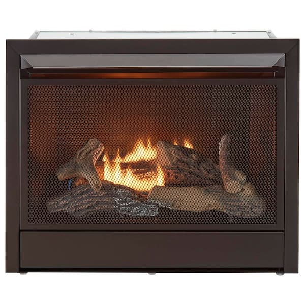 26,000-BTU Ventless Natural Gas Fireplace Insert with Remote Control