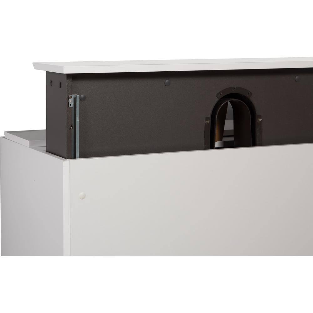42" Glossy White MDF Floating Bathroom Vanity with Resin Sink