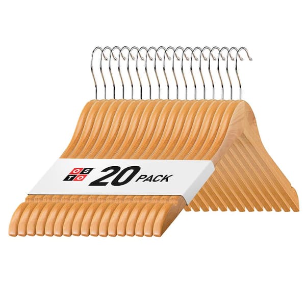 20-Pack Maple Wood Shirt Hangers | Honey-Can-Do
