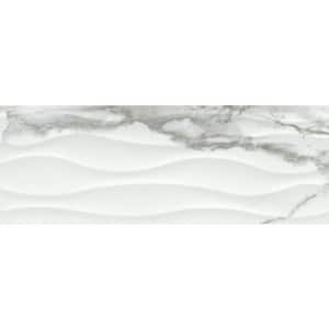 Sculpture Venato Wave 12.99 in. x 35.83 in. Glossy Marble Look Ceramic Wall Tile (12.928 sq. ft./Case)