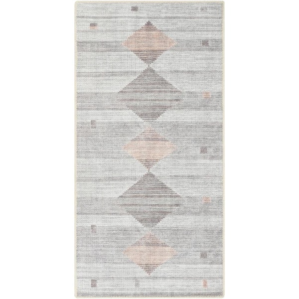 Well Woven Lotus Argonne Grey Vintage, Washable Accent Rugs