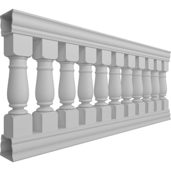 Ekena Millwork Fiberthane Oxford Balustrade 84 in. L x 38 in. H Fiberglass Railing Kit