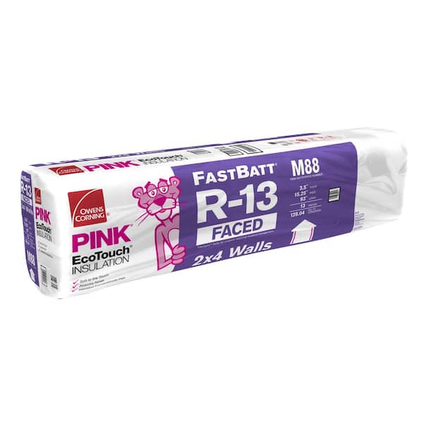 Owens Corning R-13 Kraft Faced Fiberglass Insulation Batt 15.25 in. x ...