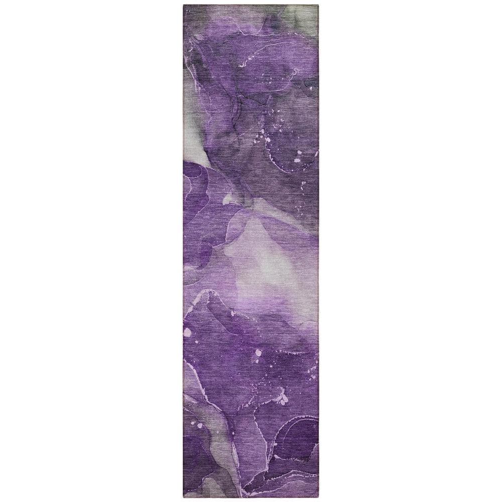 Purple 2 ft. x 8 ft. Woven Abstract Polyester Runner Indoor/Outdoor Area Rug price history on PriceWatchPro