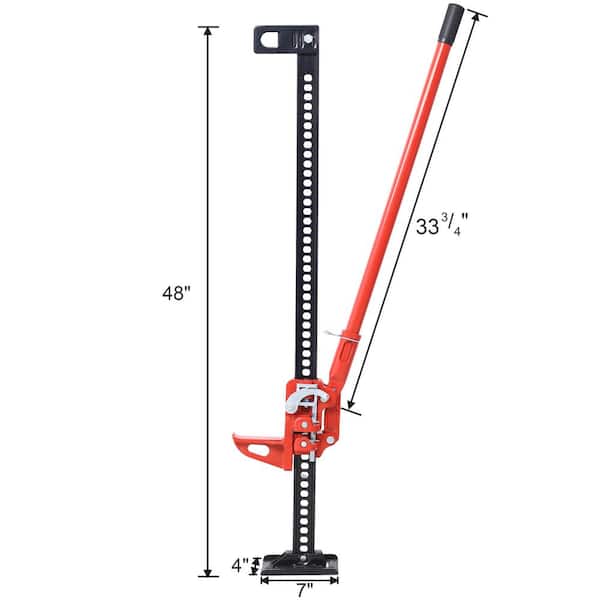 7000 lb. Capacity 48 in. Farm Jack in Red