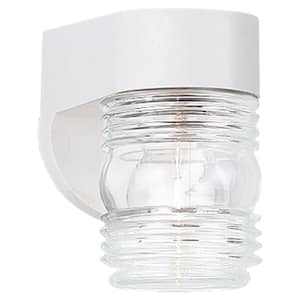 Outdoor Wall 1-Light White Outdoor Wall Lantern Sconce