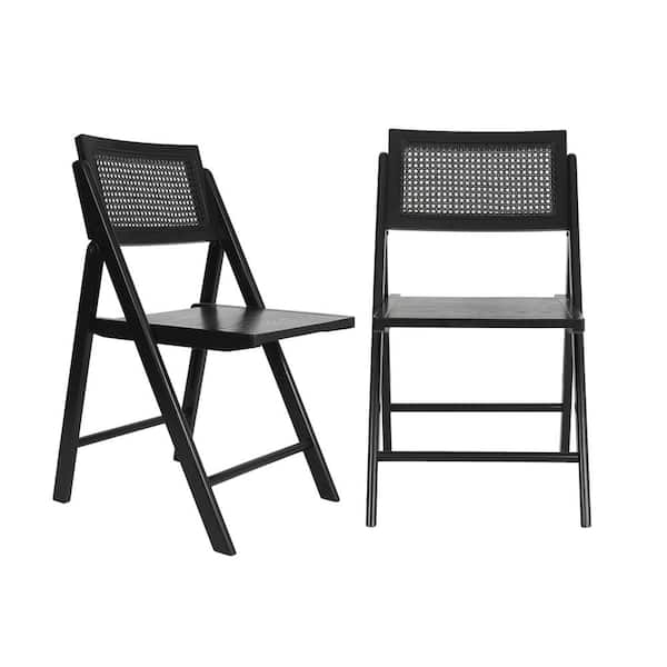 TAYLOR + LOGAN Black Folding Chairs