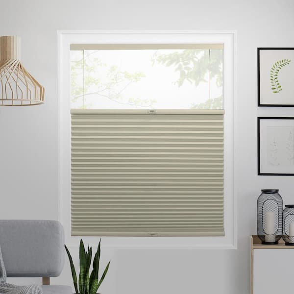 Chicology Cut-to-Size Buttercream Top Down Bottom Up Blackout Polyester Cellular Shade 72 in. W x 64 in. L
