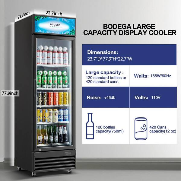BODEGA 23.4 in. duel zone 120-Cans Beverage Cooler in Stainless Steel  11-P23HD8WD - The Home Depot