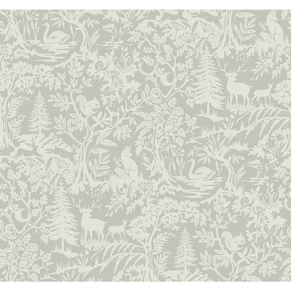 Chesapeake Alrick Forest Venture Green Prepasted Non Woven Wallpaper Sample