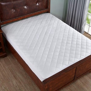 Quilted Mattress Pad Plush Deep Pocket Polyester King Mattress Pad