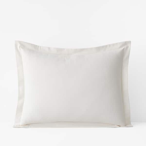 The Company Store Legends Hotel Velvet Flannel Cream Cotton King Sham