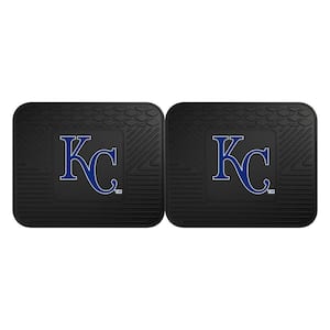 MLB Kansas City Royals Black Heavy Duty 2-Piece 14 in. x 17 in. Vinyl Utility Mat