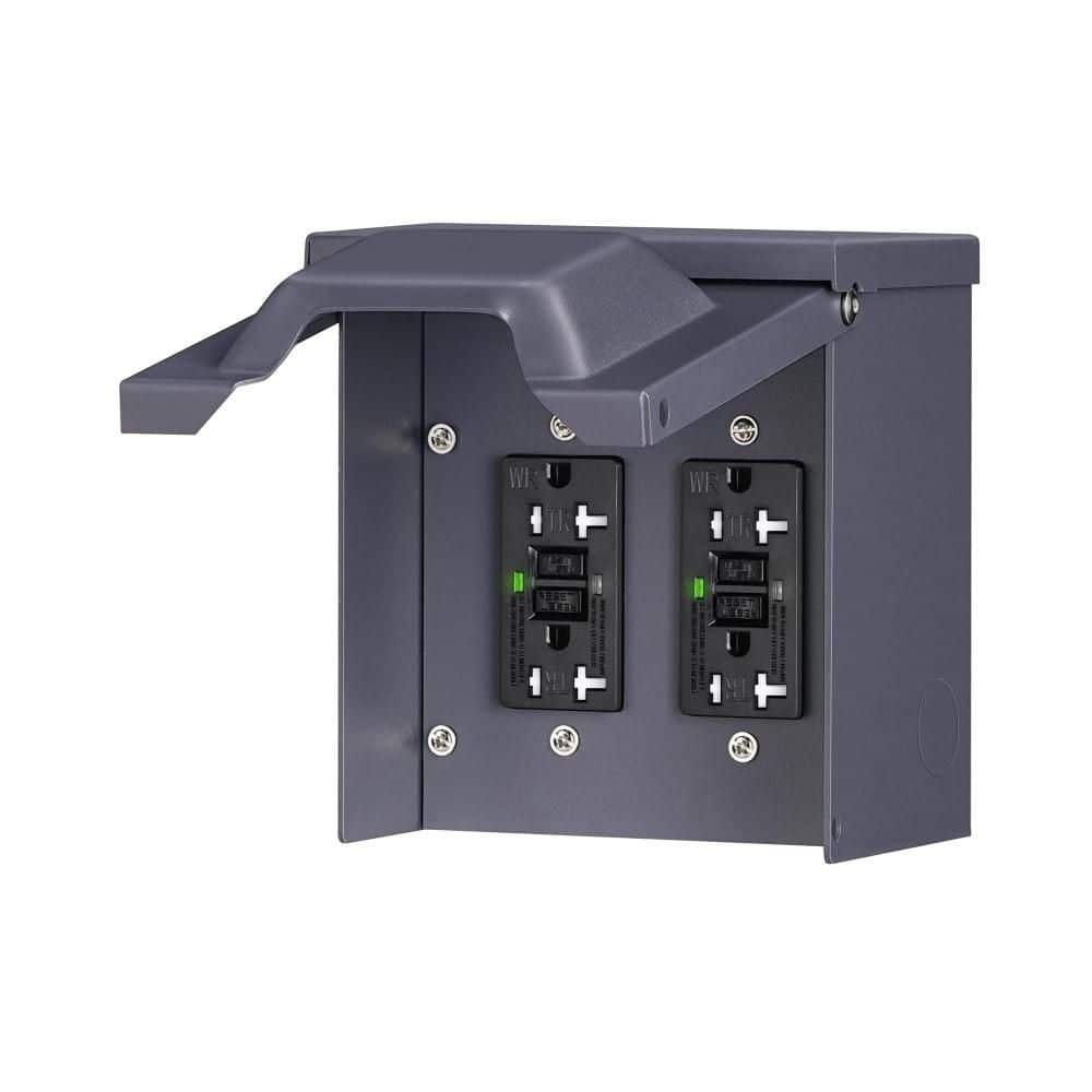 Outdoor Outlet Box, Waterproof 2 Gang Electrical Box, Enclosure Outdoor Receptacle Box with Cover for Exterior Use price history on PriceWatchPro