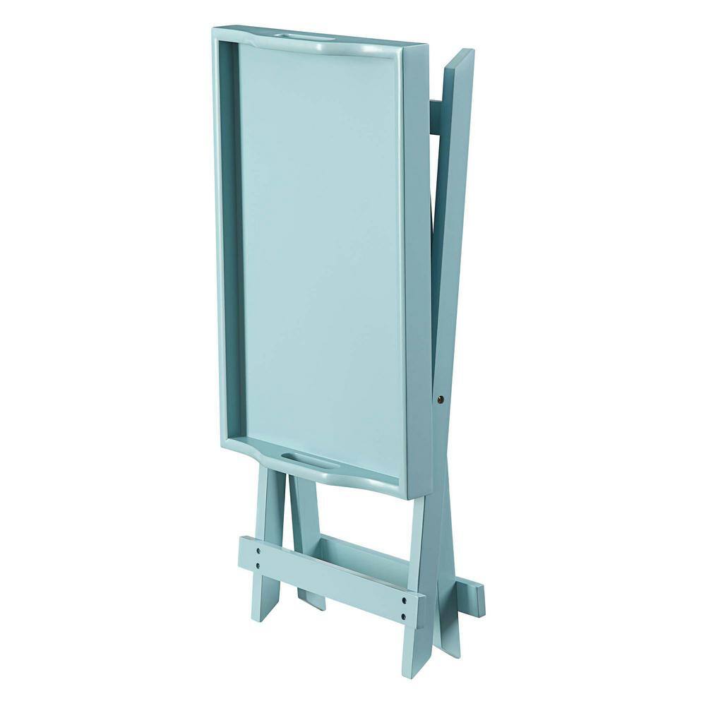 Sea Foam 22" Contemporary MDF Folding Tray Table