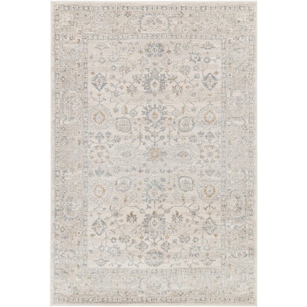 Alpharetta Medium Gray Floral and Botanical 5 ft. x 7 ft. Indoor Area Rug