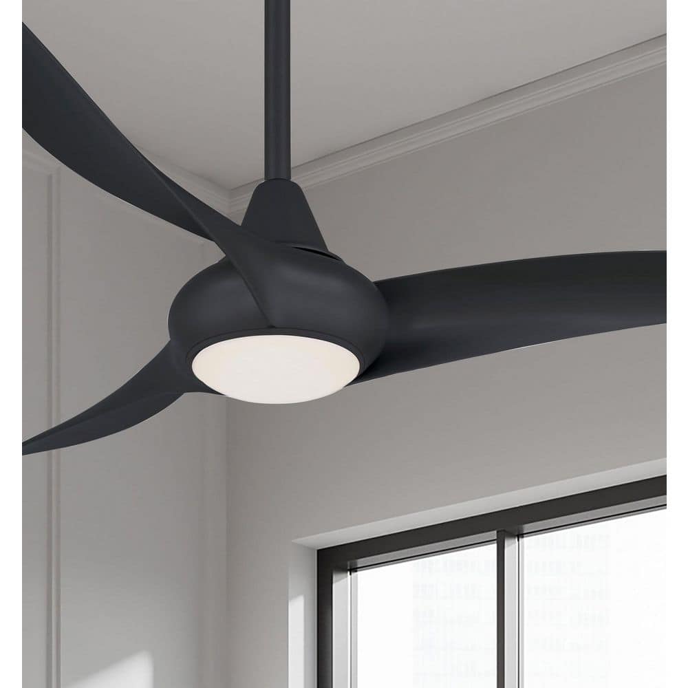 MINKA-AIRE Light Wave 44 in. LED Indoor Coal Ceiling Fan with