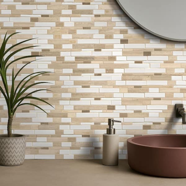 MSI Sedona 10 in. x 12 in. Porcelain Glass Mosaic Wall Tile ( 8.5