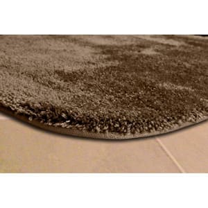Finest Luxury Taupe 21 in. x 34 in. Washable Bathroom 3-Piece Rug Set