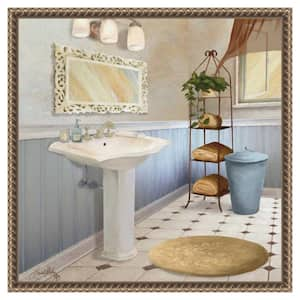 "Sundance Bath II" by Elizabeth Medley 1-Piece Floater Frame Giclee Home Canvas Art Print 16 in. x 16 in.