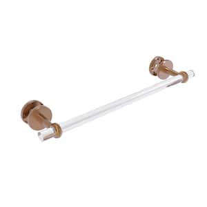 Clearview 18 in. Shower Door Towel Bar with Twisted Accents in Brushed Bronze