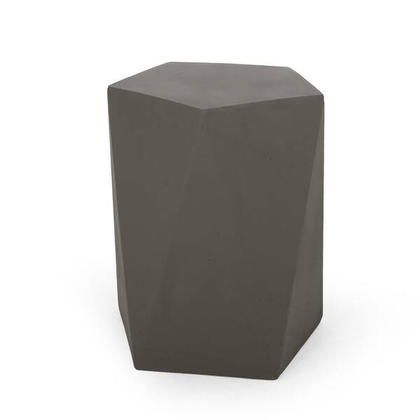 Zeus & Ruta Light Gray Magnesium Oxide Lightweight Concrete Outdoor Side Table