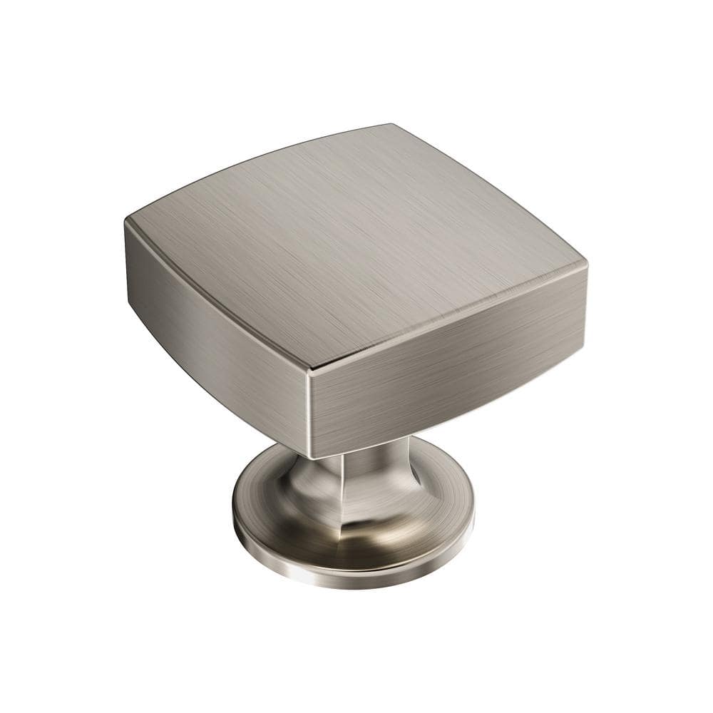 Everett 1-1/4 Inch Satin Nickel Square Cabinet Knob