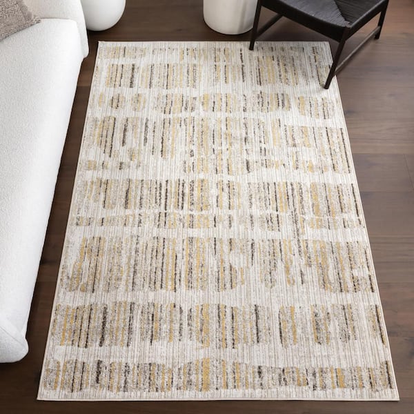 Jazlyn Abstract Washable Multicolor 8.10 ft. x 12 ft. Indoor Area Rug
