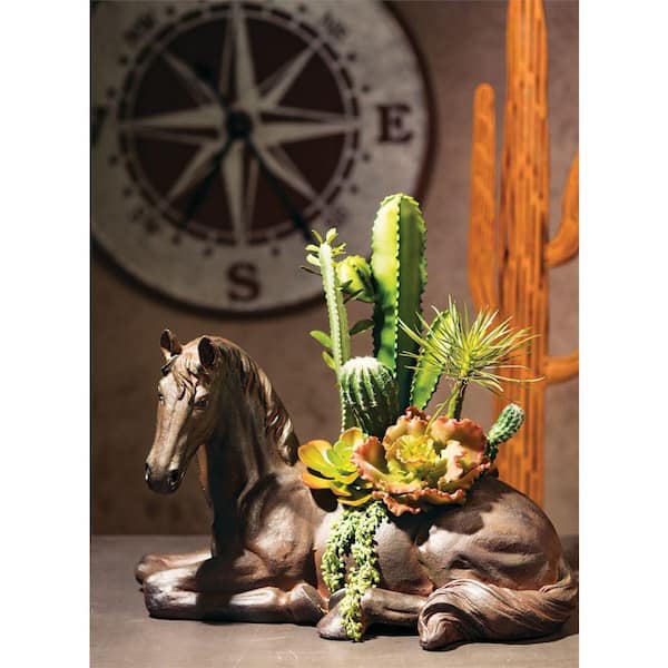 Artificial 18 in. Green Hanging Succulent