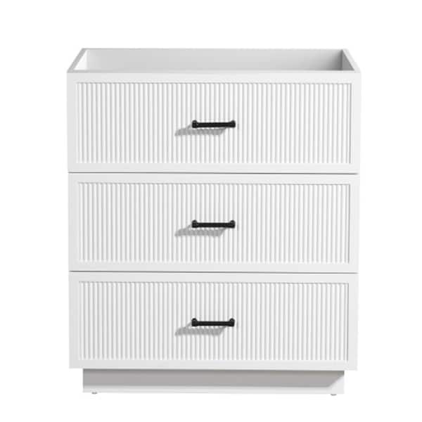 Adrinfly 29 in. Wall-Mounted Floating Bath Vanity Cabinet without Top with Storage Drawer, Durable MDF for Bathroom in White
