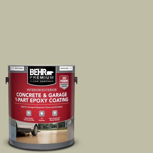 BEHR PREMIUM 1 gal. #PPF-24 Garden Lattice Self-Priming 1-Part Epoxy Satin Interior/Exterior Concrete and Garage Floor Paint