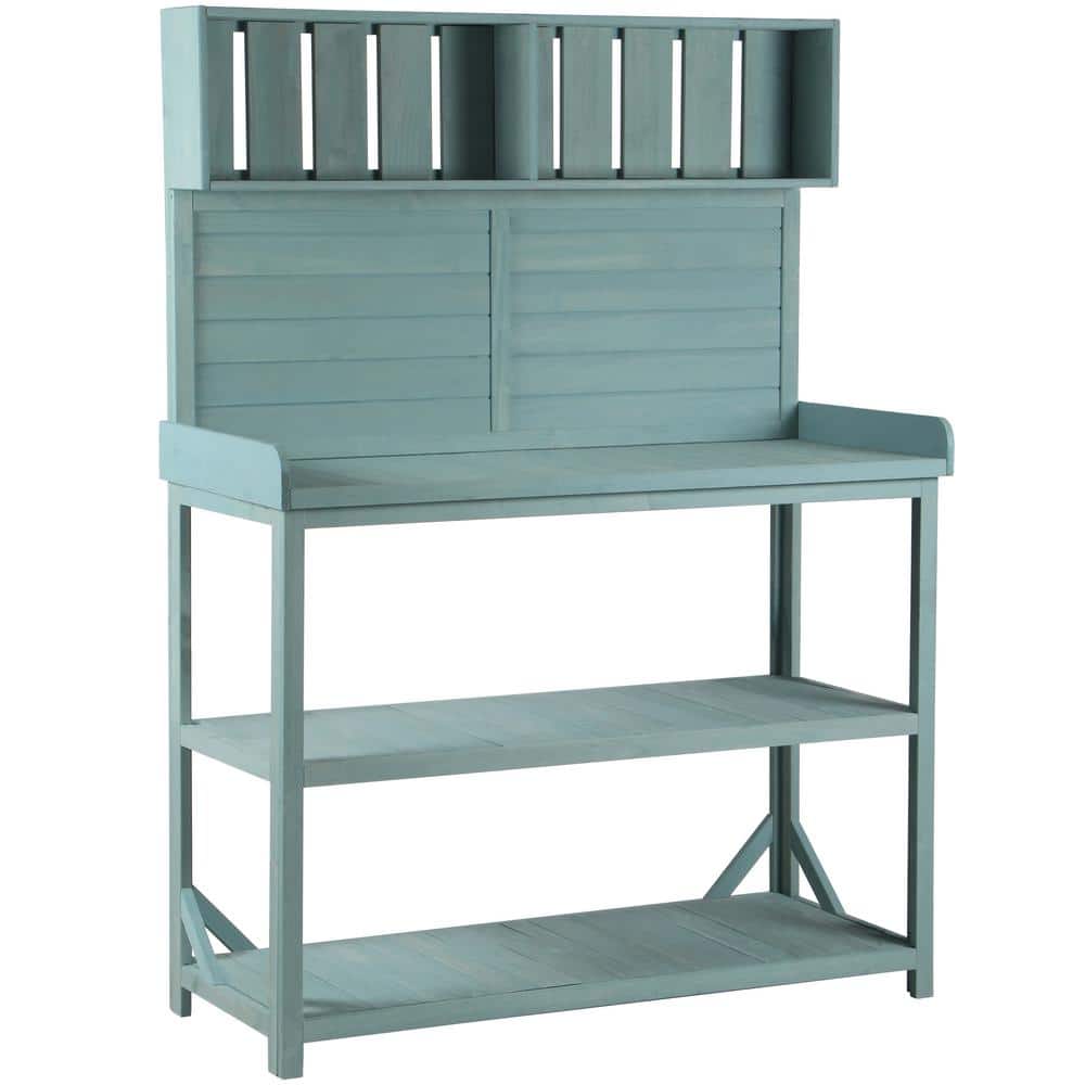 46.9 in. W x 19.3 in. D x 65 in. H. Green Large Wood Outdoor Storage Cabine