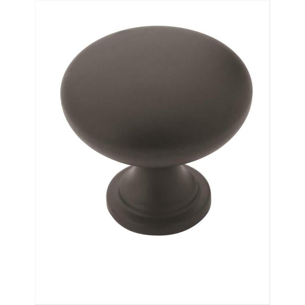 25-Pack Edona 1 1/4 in.  32mm  Traditional Matte Black Round Cabinet Knobs